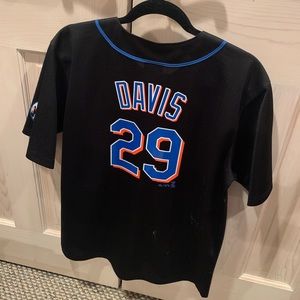 New York Mets black Ike Davis Jersey kids size XL
